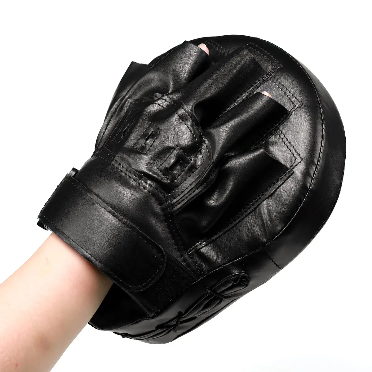 Valleycomfy Boxing Pads Curved Focus Mitts for Men Women | Leather, Shock-Absorbing Padding, Adjustable Fit - view 5