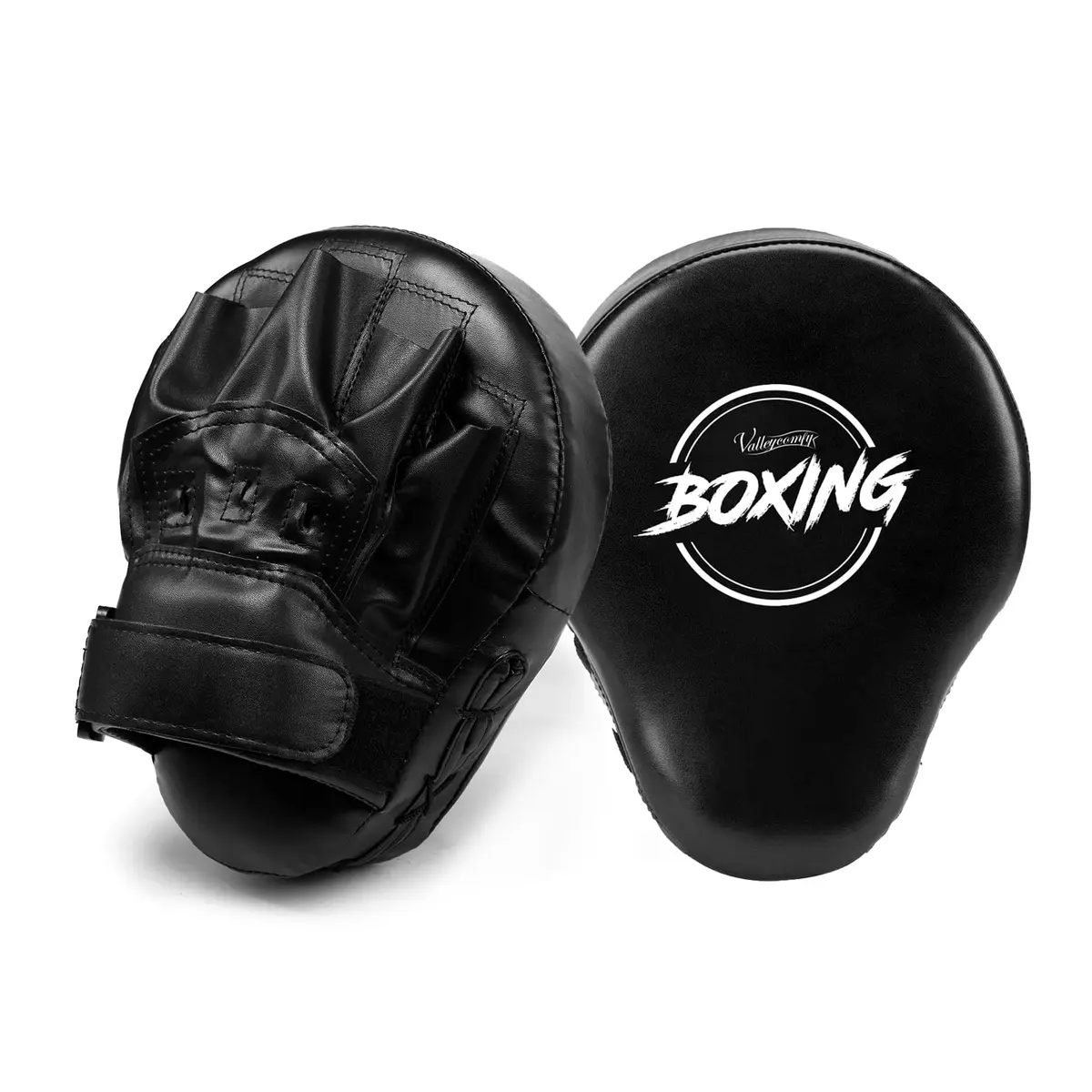 Valleycomfy Boxing Pads Curved Focus Mitts for Men Women | Leather, Shock-Absorbing Padding, Adjustable Fit - view 8