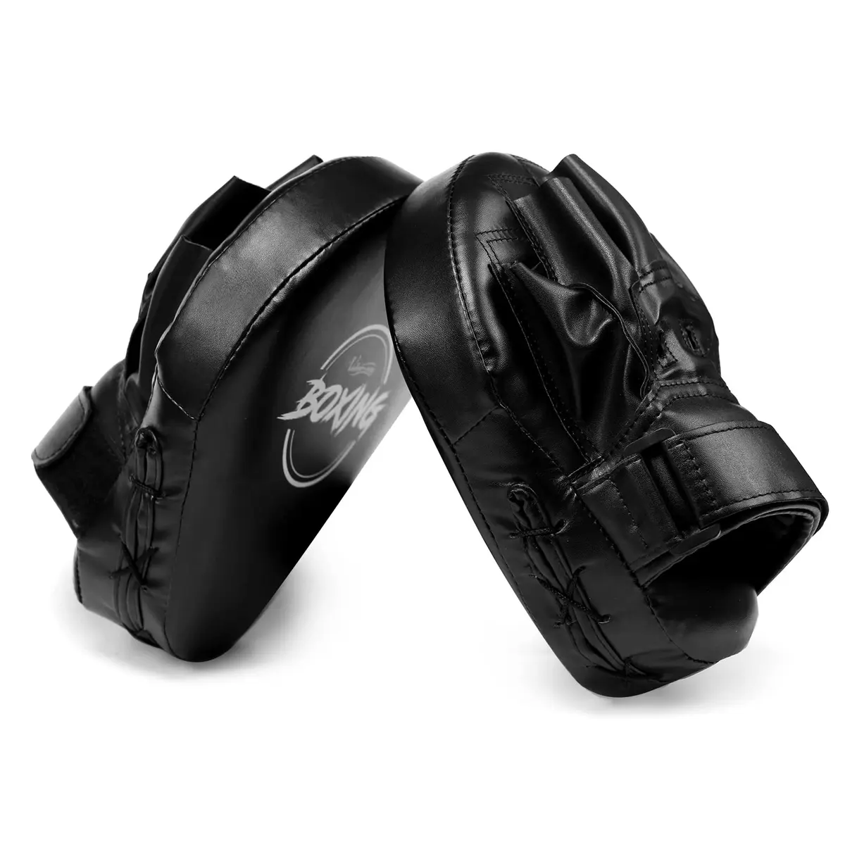 Valleycomfy Boxing Pads Curved Focus Mitts for Men Women | Leather, Shock-Absorbing Padding, Adjustable Fit - view 2