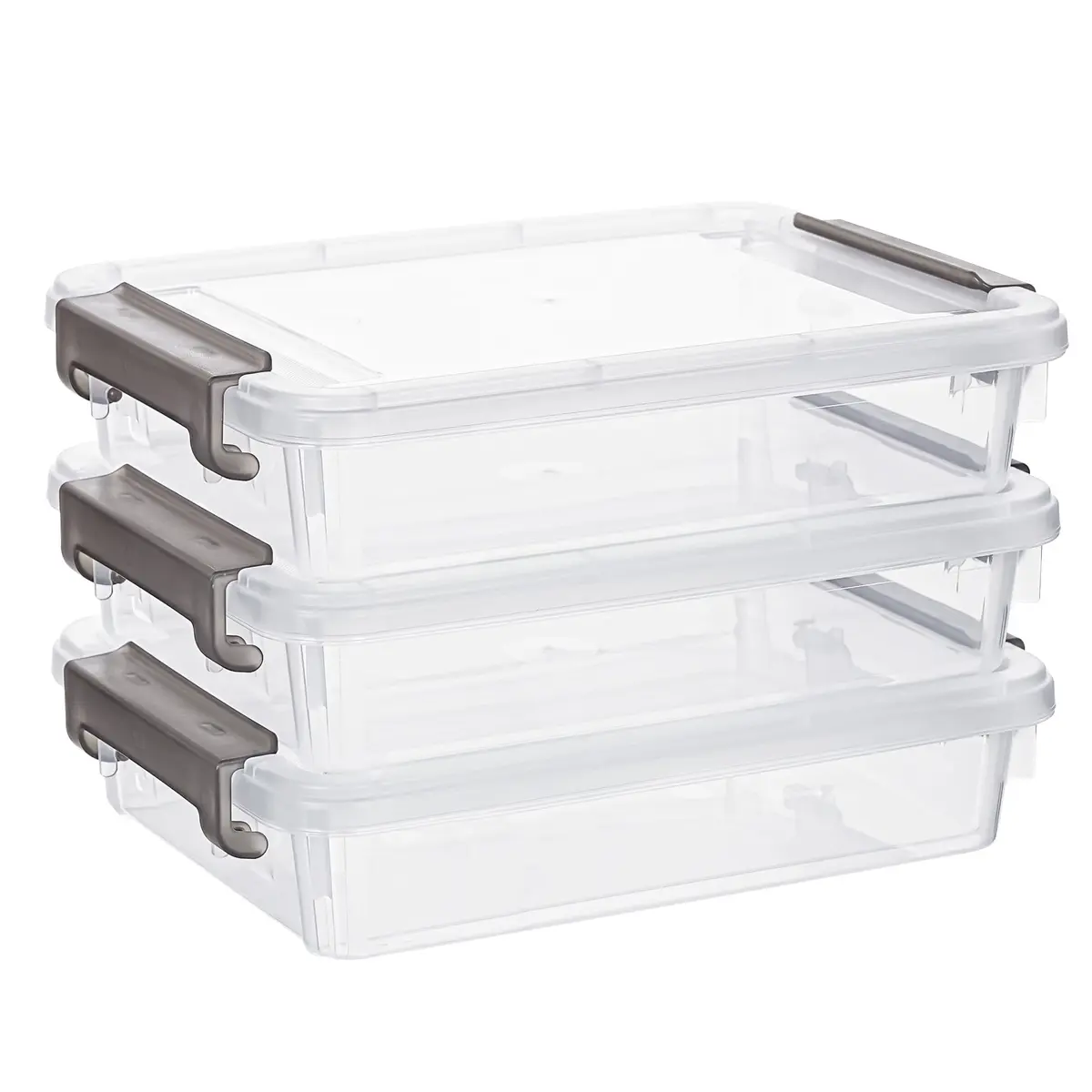 Citylife 3.3 Qt Storage Bins with Lids | Stackable Plastic Organizer for Office & School Supplies - main product image