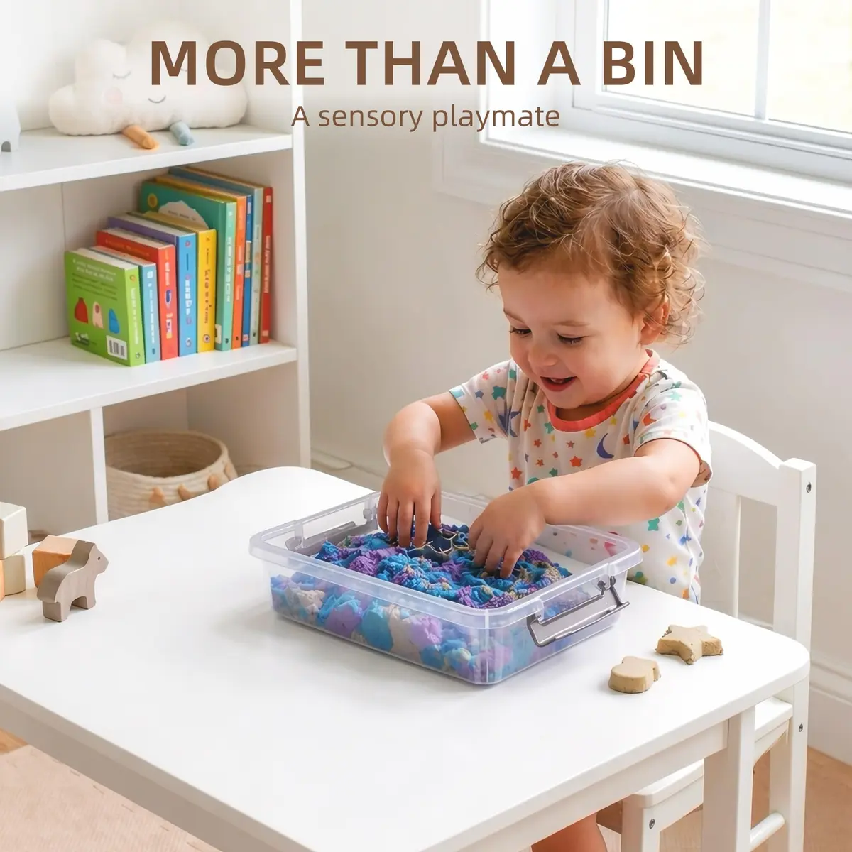 Citylife 3.3 Qt Storage Bins with Lids | Stackable Plastic Organizer for Office & School Supplies - view 9