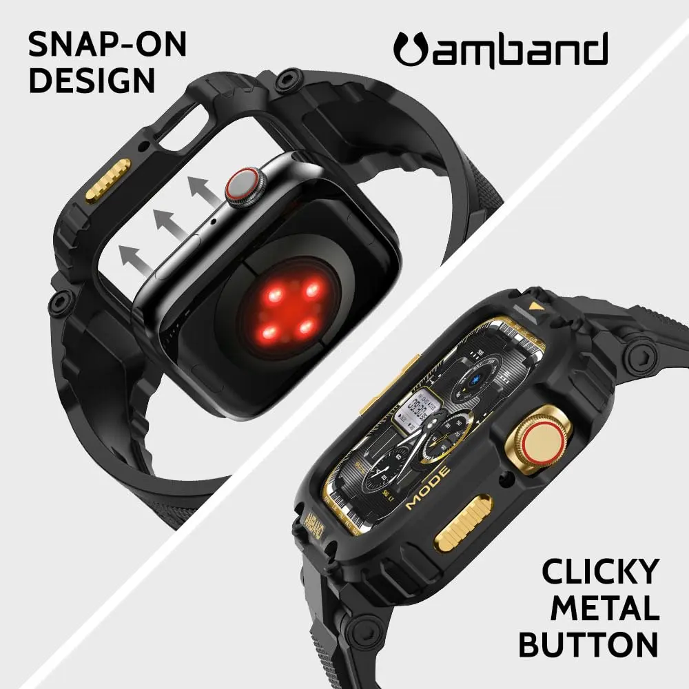 amBand Watch Band Compatible with Apple Watch Series 9/8/7 45mm & SE 44mm | Rugged Protective Cover - view 4