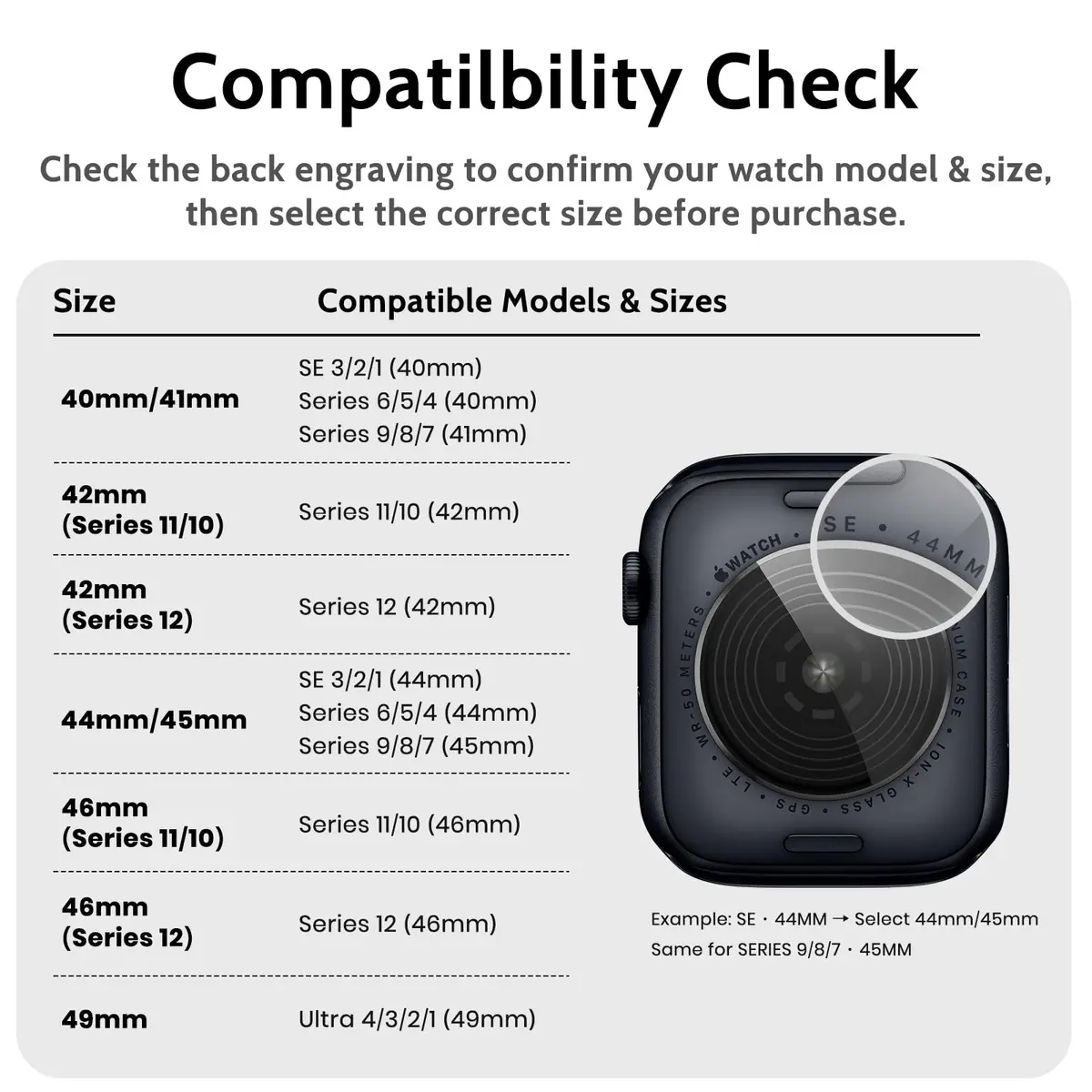 amBand Watch Band Compatible with Apple Watch Series 9/8/7 45mm & SE 44mm | Rugged Protective Cover - view 7