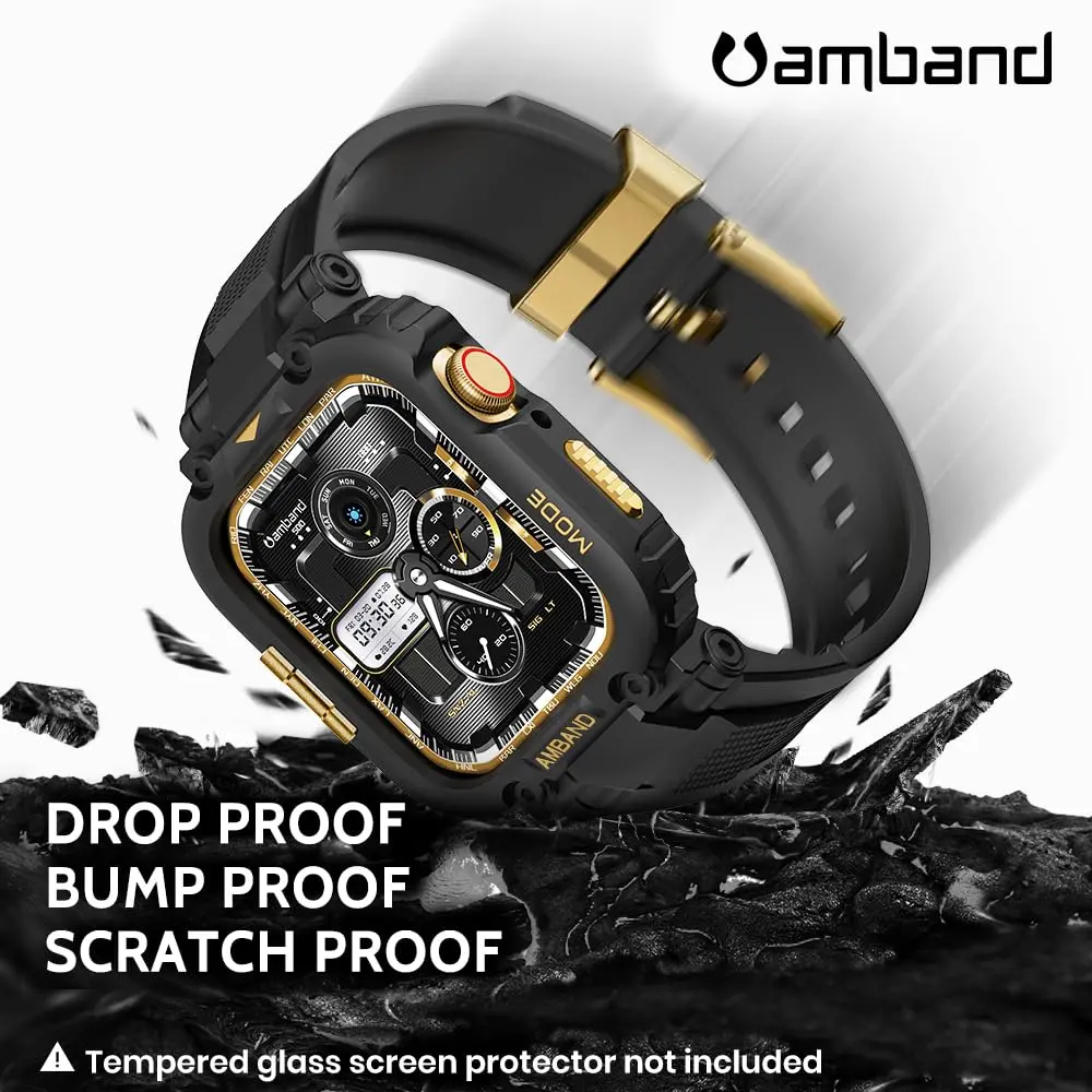 amBand Watch Band Compatible with Apple Watch Series 9/8/7 45mm & SE 44mm | Rugged Protective Cover - view 3