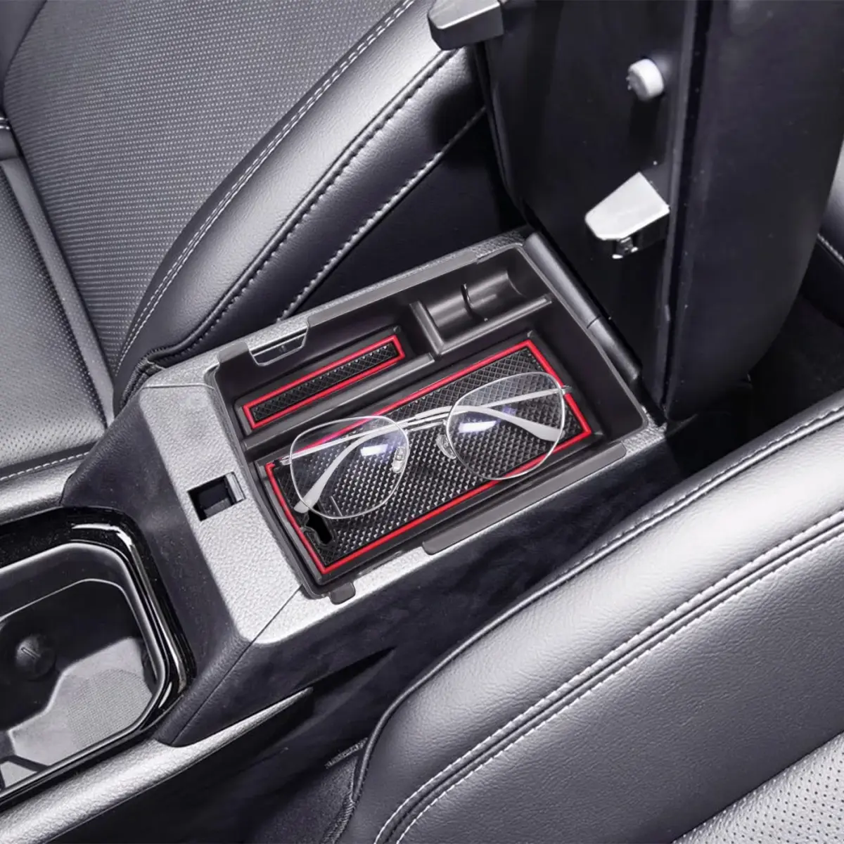TACOBRO Red Center Console Organizer Tray for Jeep Compass 2022-2025 | Fits OEM Console - view 6