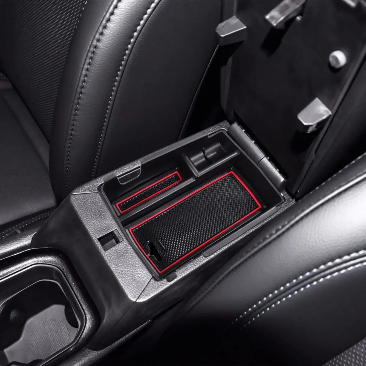 TACOBRO Red Center Console Organizer Tray for Jeep Compass 2022-2025 | Fits OEM Console - view 3
