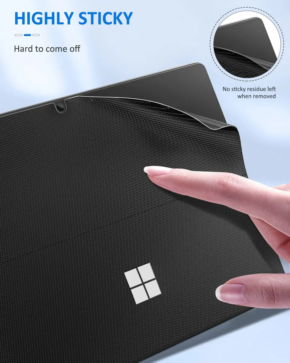 MoKo Tablet Back Skin Stick Decal for Microsoft Surface Pro 12th 2026 | Slim, Water-Resistant, Easy to Apply - view 6