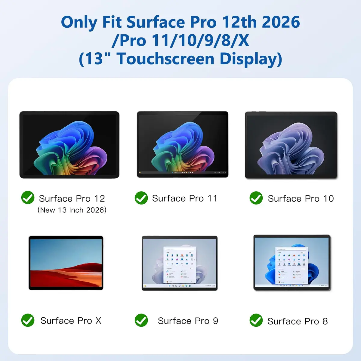 MoKo Tablet Back Skin Stick Decal for Microsoft Surface Pro 12th 2026 | Slim, Water-Resistant, Easy to Apply - view 2
