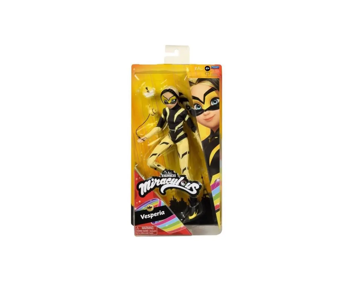 Bandai Miraculous Ladybug & Cat Noir Vesperia Doll 26cm | Articulated Zoe Superhero Figurine with Accessories - view 6