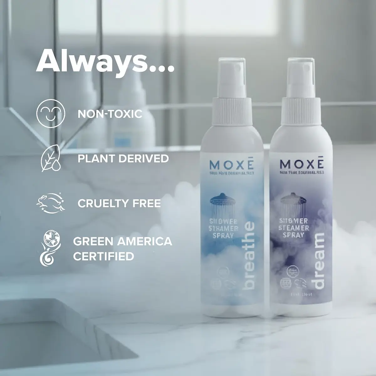 MOXE Breathe & Dream Shower Steamer 4oz | Congestion & Calm Relief, 2 Pack - view 5