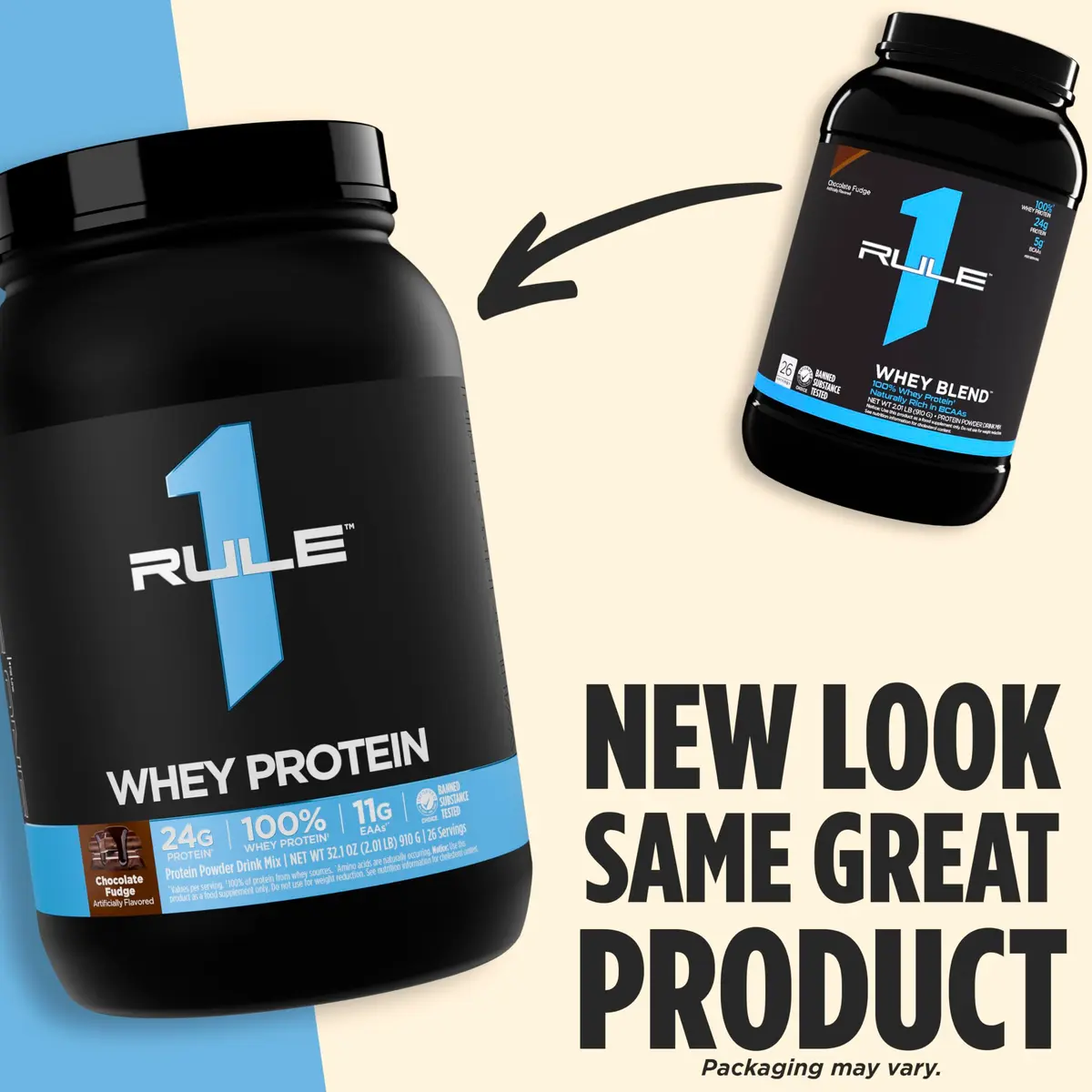 Rule 1 Proteins Whey Protein Powder Vanilla Ice Cream 2 Pound | 24g Protein, BCAAs, USA Made - view 2