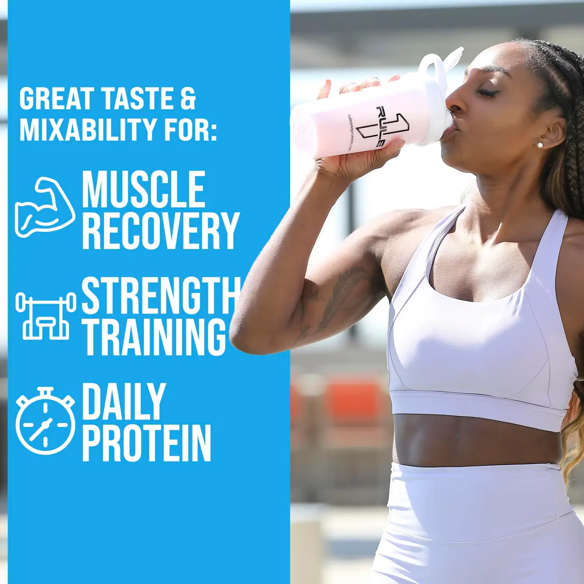 Rule 1 Proteins Whey Protein Powder Vanilla Ice Cream 2 Pound | 24g Protein, BCAAs, USA Made - view 4