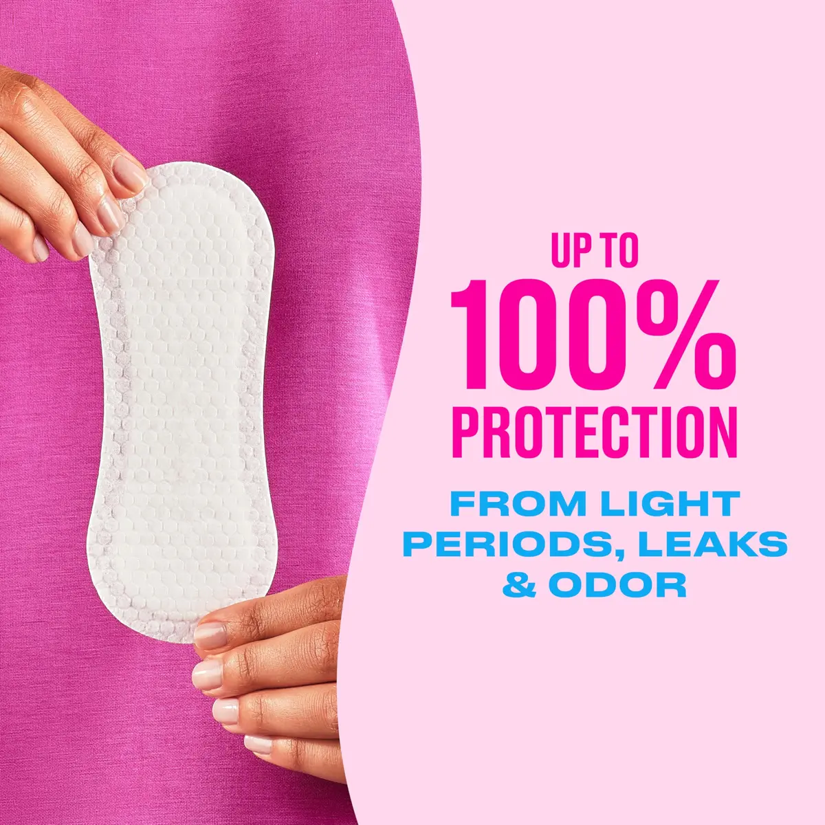 Carefree Extra Long Unscented Panty Liners, 100 Count | 20.3 cm (8 inch) Daily Protection - view 2