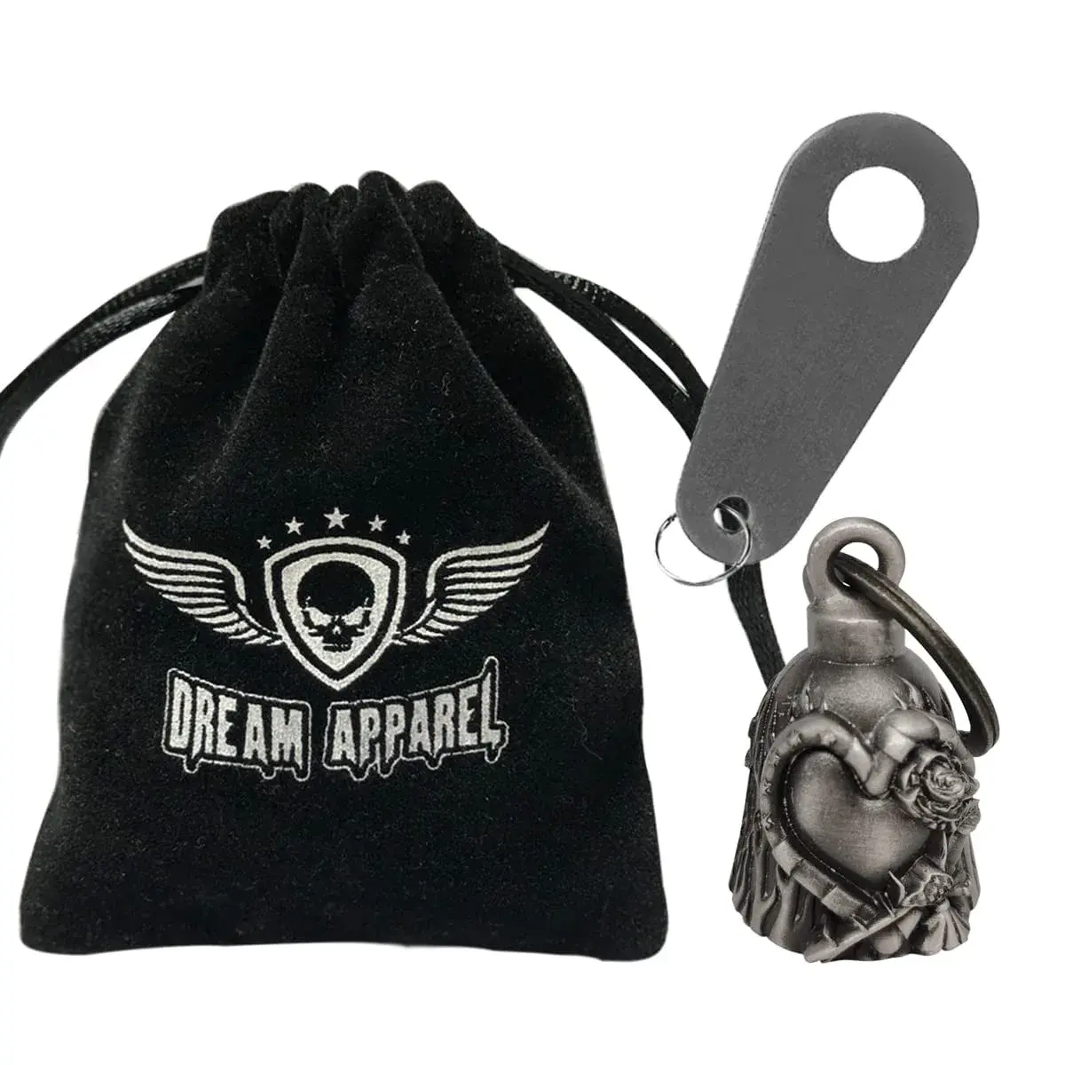Dream Apparel Guardian Angel Motorcycle Bell | Zinc Alloy, 2.9cm (1.18") Diameter - view 2