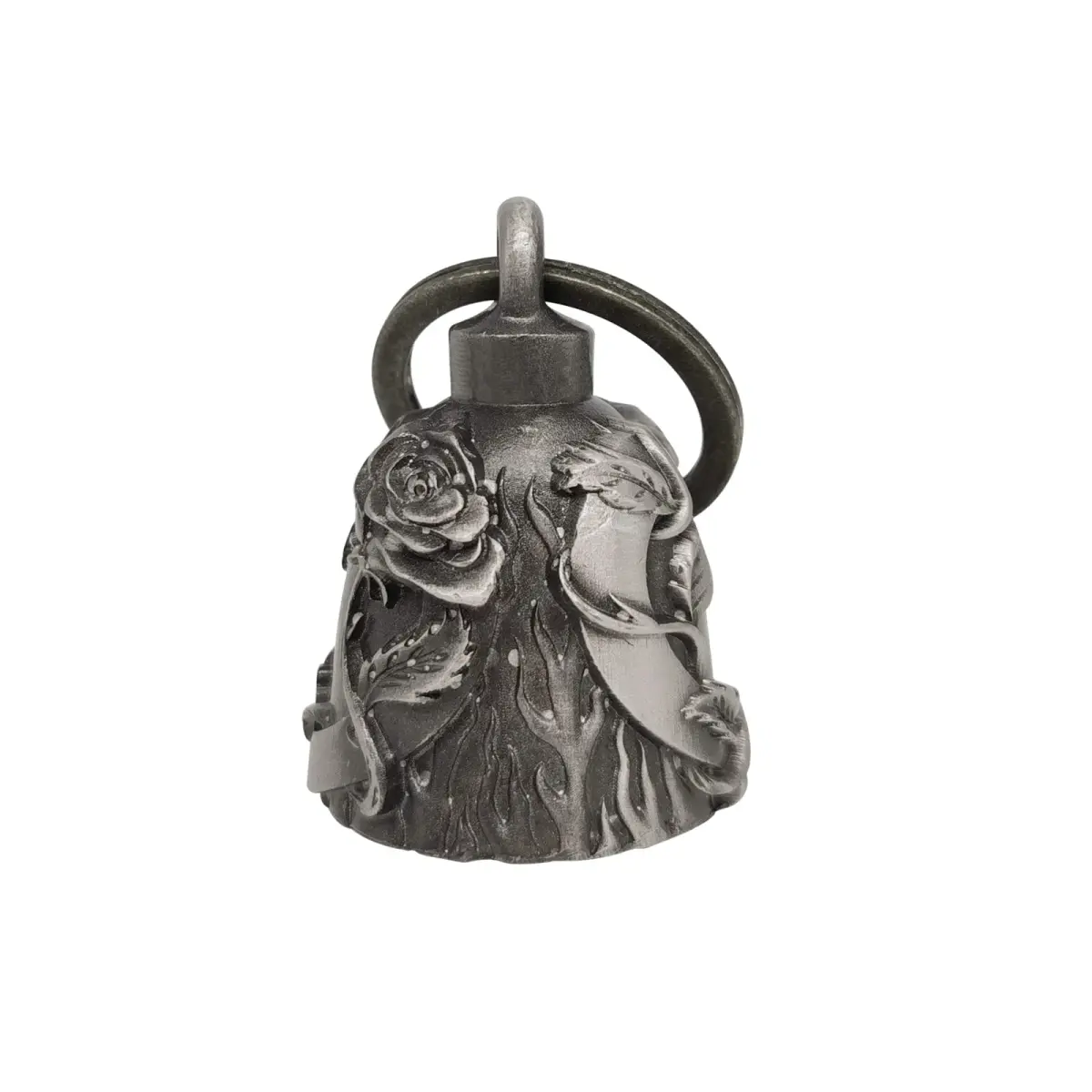 Dream Apparel Rose & Heart Guardian Angel Motorcycle Bell - Ride Safe, Ward Off Gremlins - view 3