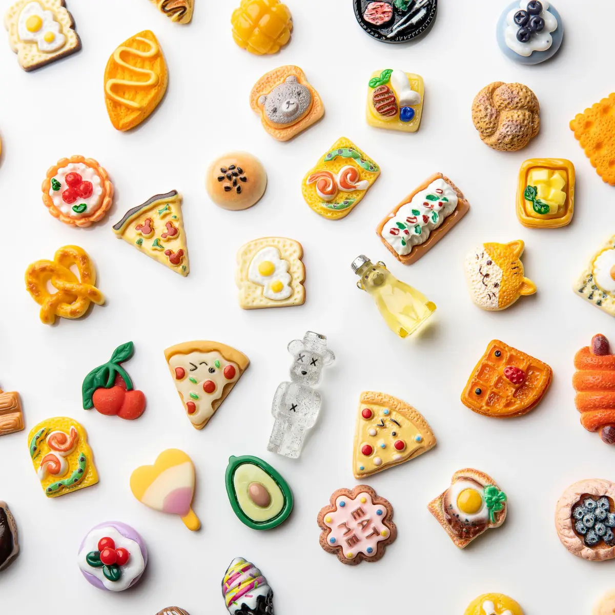 LEEXINLUU Food Cute Slime Charms Set - 80pcs Resin Flatback Assorted Food Charms | DIY Crafts & Decorations - view 5