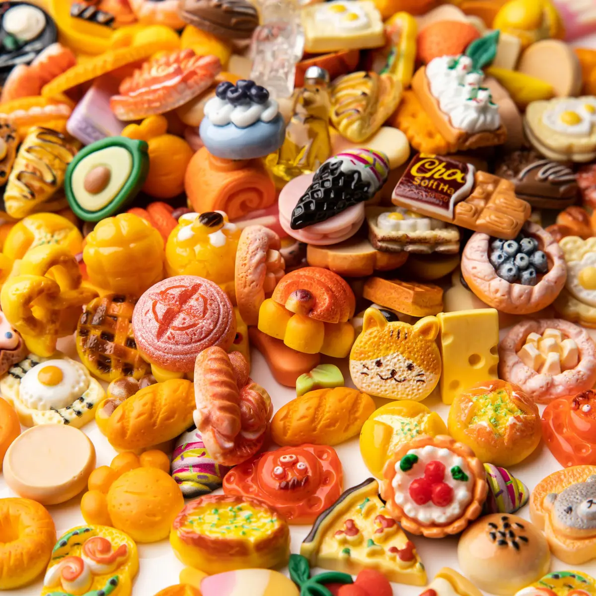 LEEXINLUU Food Cute Slime Charms Set - 80pcs Resin Flatback Assorted Food Charms | DIY Crafts & Decorations - view 3