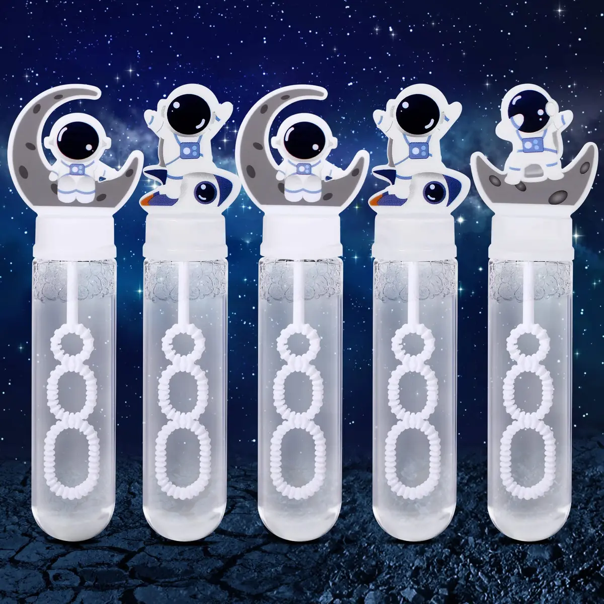 Winrayk Astronaut Bubble Wands 24-Pack (35ml Each) | ASTM-Tested Non-Toxic Space Party Favors - main product image