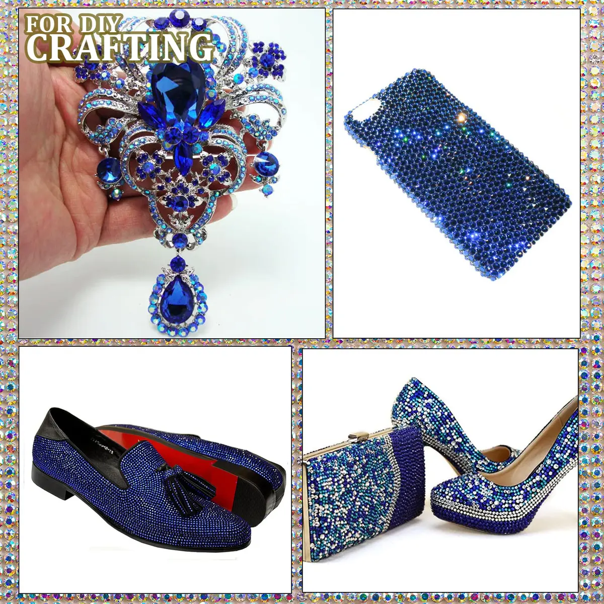 BELLEBOOST Craft Bead 2000 pcs | 6 Sizes Royal Blue Flatback Rhinestones for Nail Art & DIY - view 5