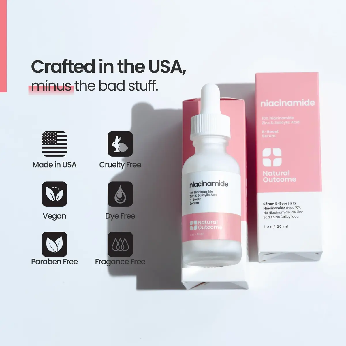 natural outcome Niacinamide Serum for Face 1 Fl Oz | Acne & Pore Reduction, Skin Balance - view 5