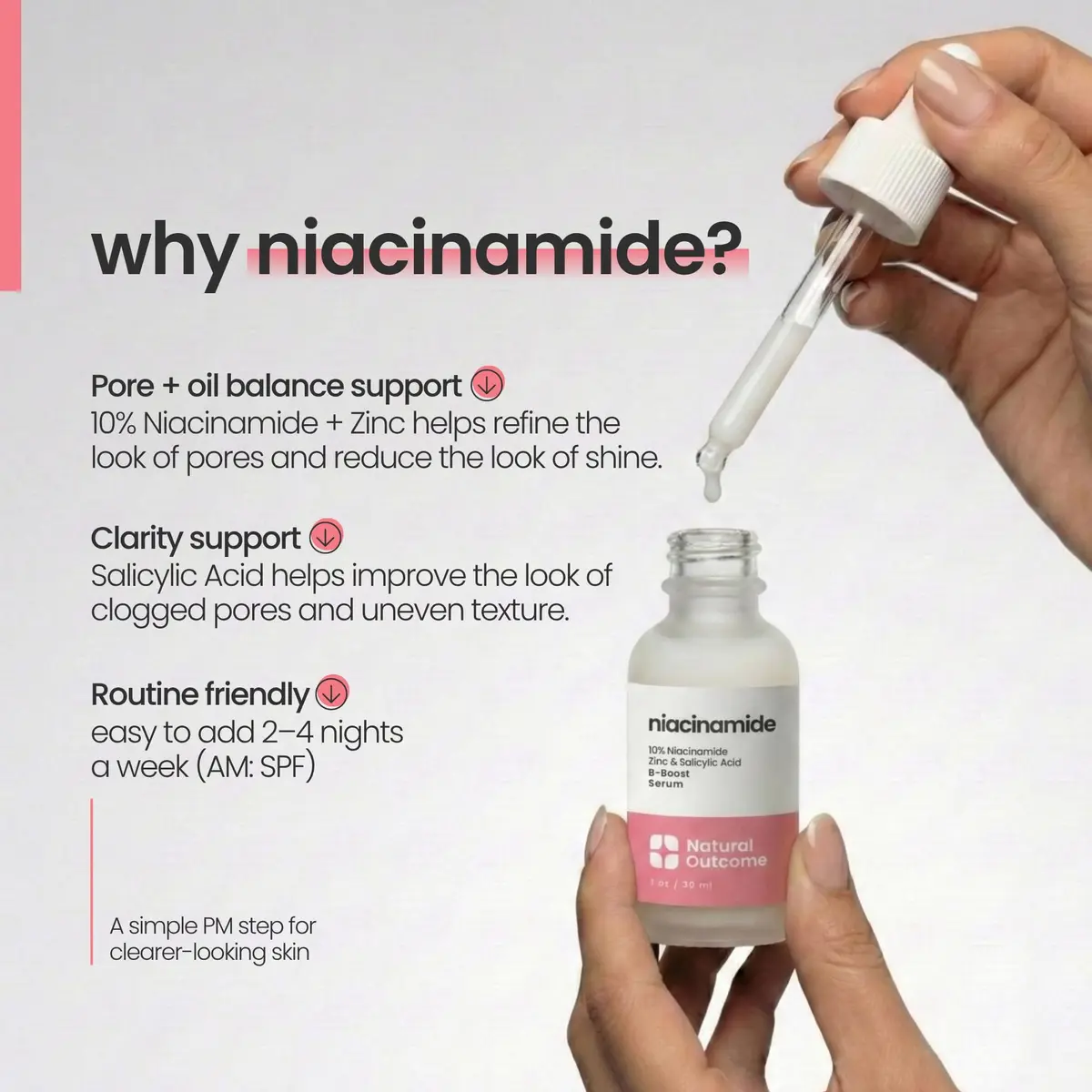natural outcome Niacinamide Serum for Face 1 Fl Oz | Acne & Pore Reduction, Skin Balance - view 6