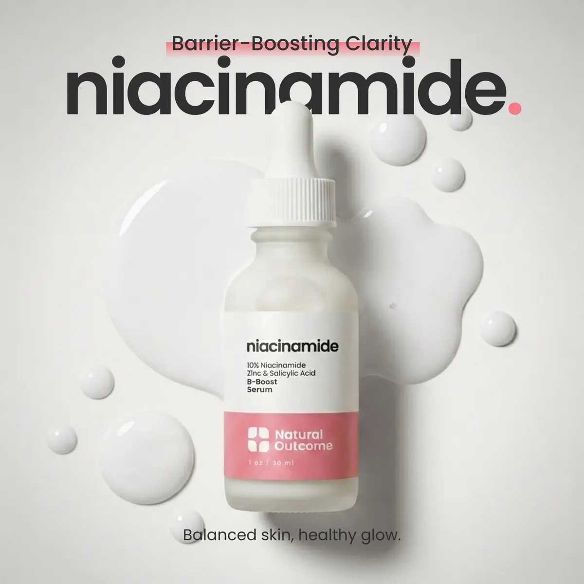 natural outcome Niacinamide Serum for Face 1 Fl Oz | Acne & Pore Reduction, Skin Balance - view 2