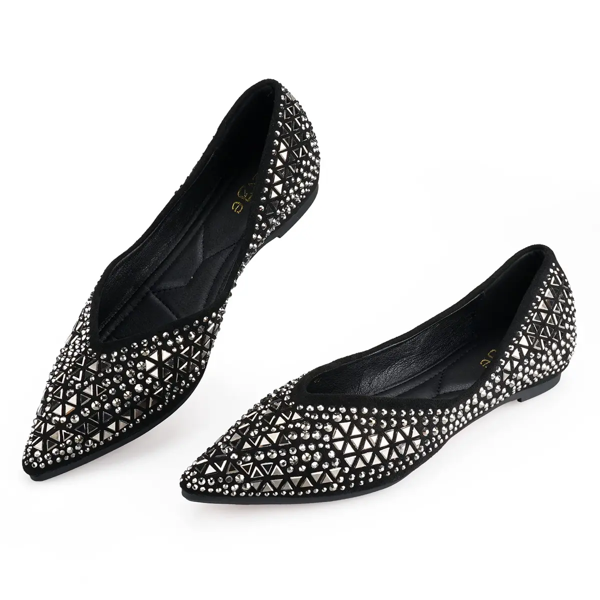 LIYUHANJIALU Flats Shoes Women Rhinestone Pointed Head Ballet Flats 7 | Comfortable Soft Memory Foam Insole - main product image