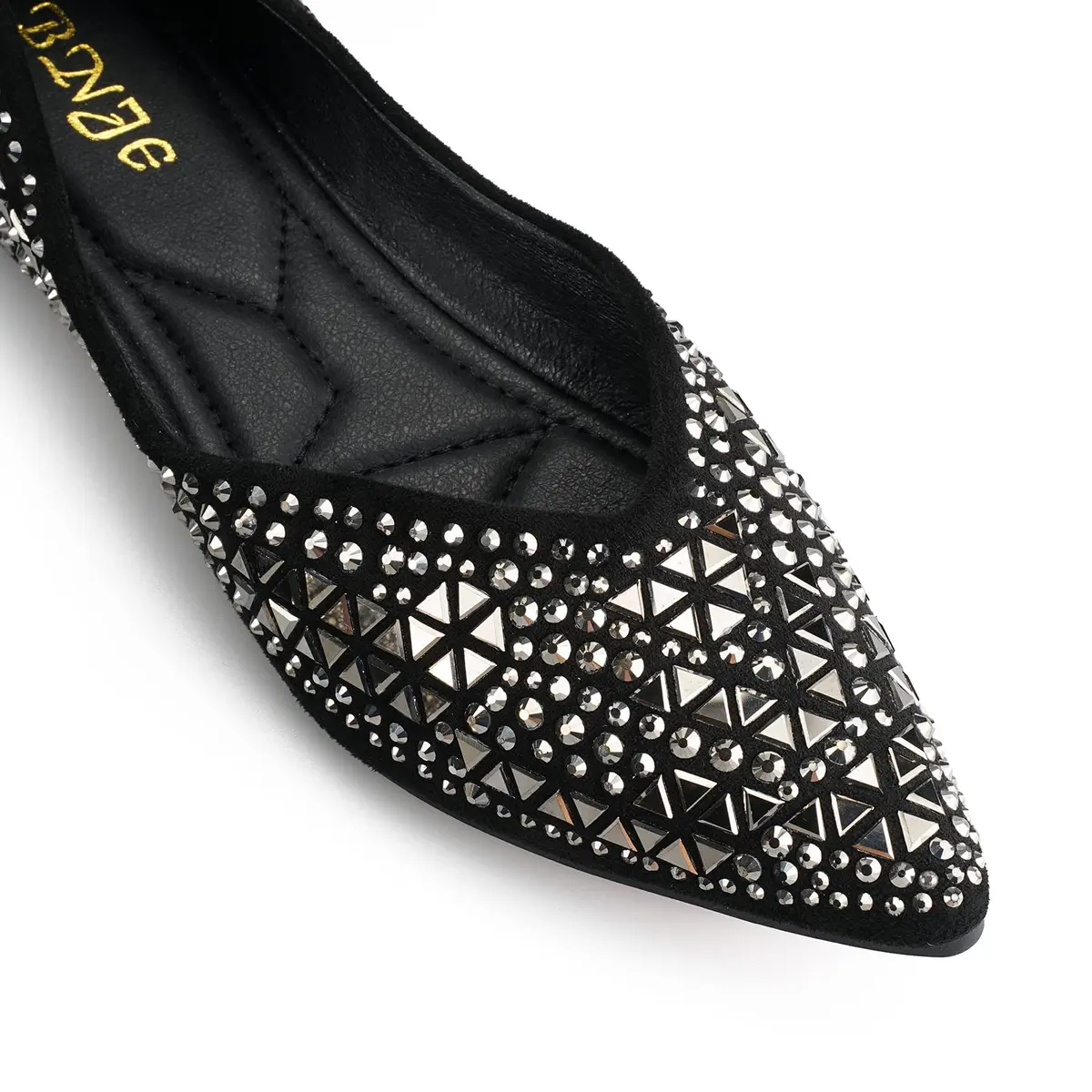LIYUHANJIALU Flats Shoes Women Rhinestone Pointed Head Ballet Flats 7 | Comfortable Soft Memory Foam Insole - view 3