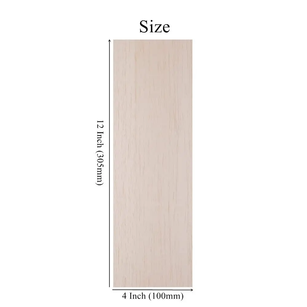 iUoczi 12 Pack Balsa Wood Sheets 4 x 12 Inch | Unfinished Natural Craft Wood for Models & DIY (70-120 chars) - view 5