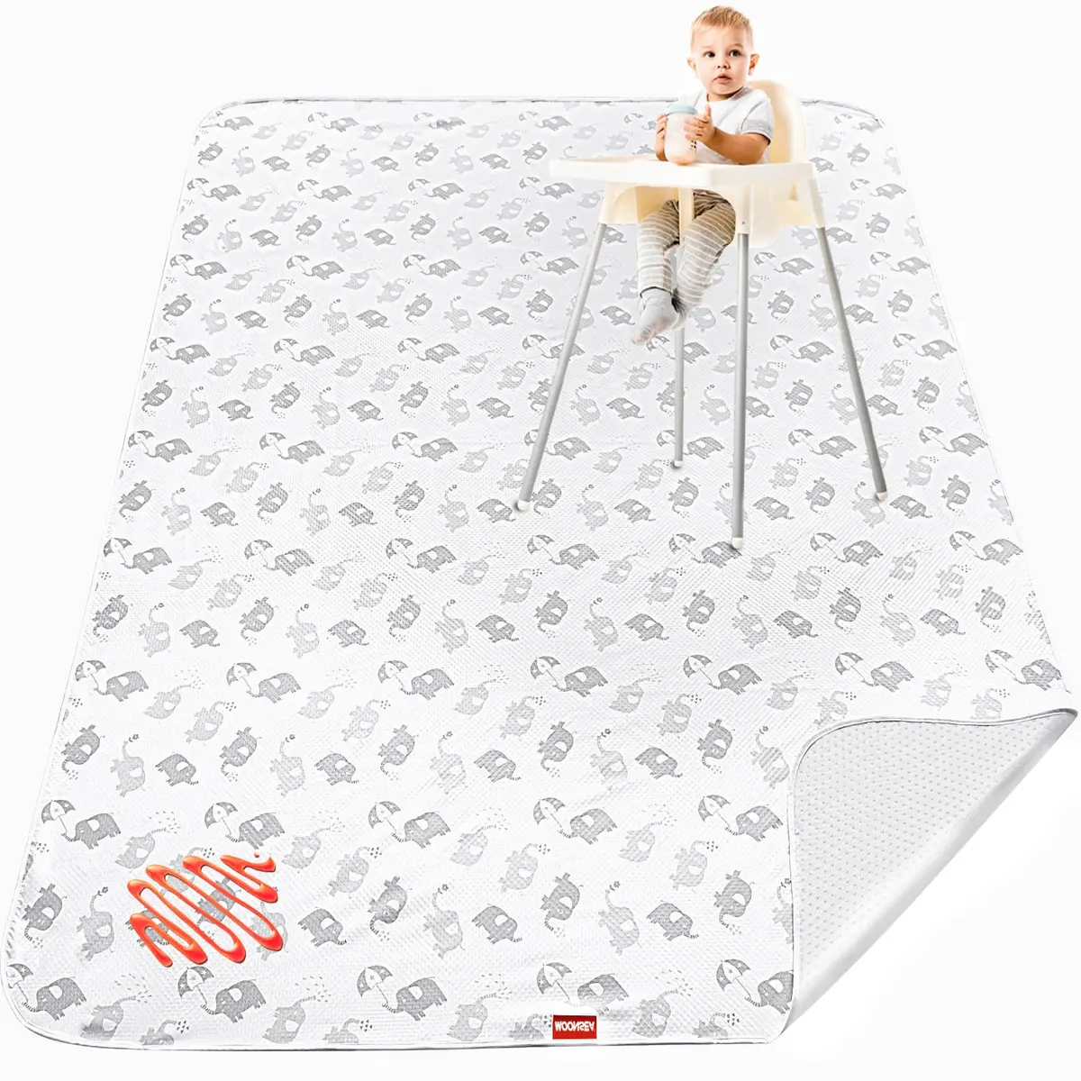 Moonsea Large Splat Mat 54x72 Inch (137x183 cm) | Waterproof, Non-Slip, Machine Washable Floor Mat for High Chairs, Arts & Crafts - main product image