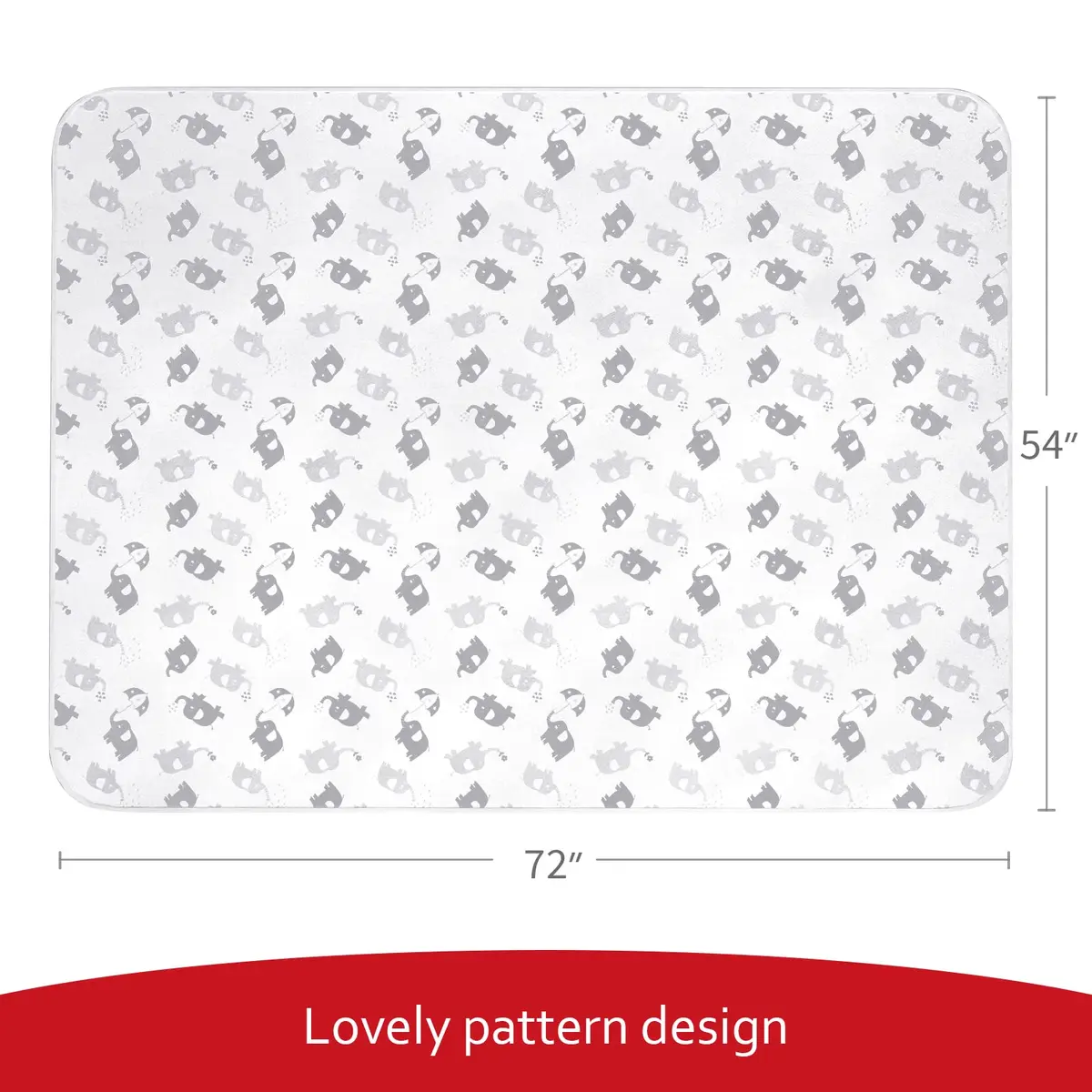Moonsea Large Splat Mat 54x72 Inch (137x183 cm) | Waterproof, Non-Slip, Machine Washable Floor Mat for High Chairs, Arts & Crafts - view 2