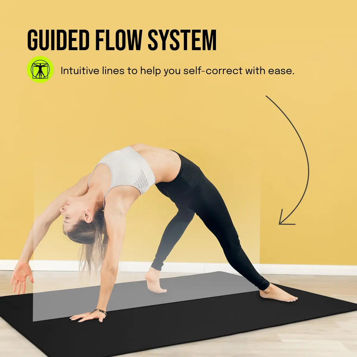 Gogokiwi Extra Wide Yoga Mat 72"L x 36"W x 1/4" (6mm) Thick | Non-Slip Fitness & Exercise Mat with Alignment Marks - view 6