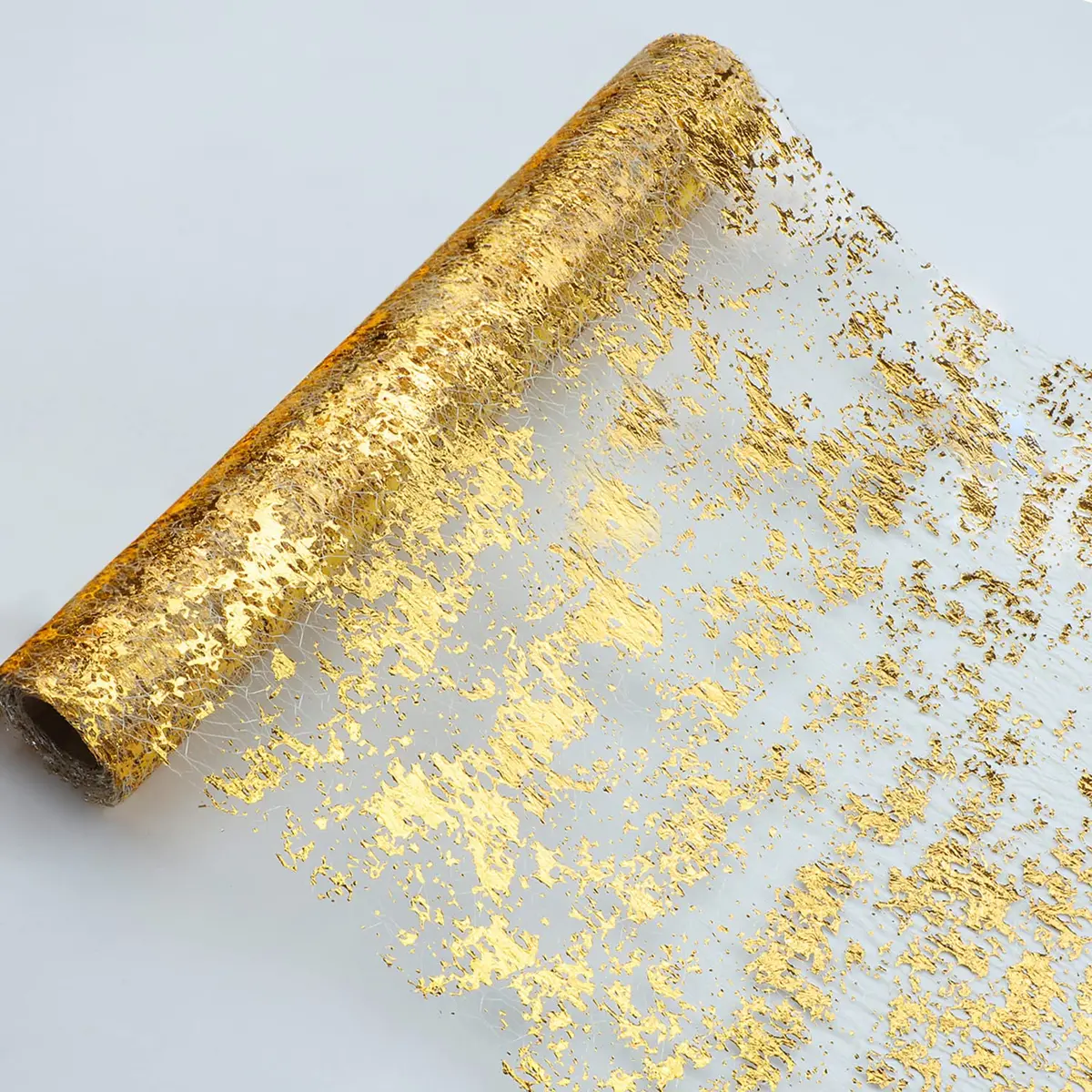 Snowkingdom Gold Table Runner 28cm (11") x 274cm (9') | Sparkly Glitter Metallic Foil for Parties & Weddings - main product image