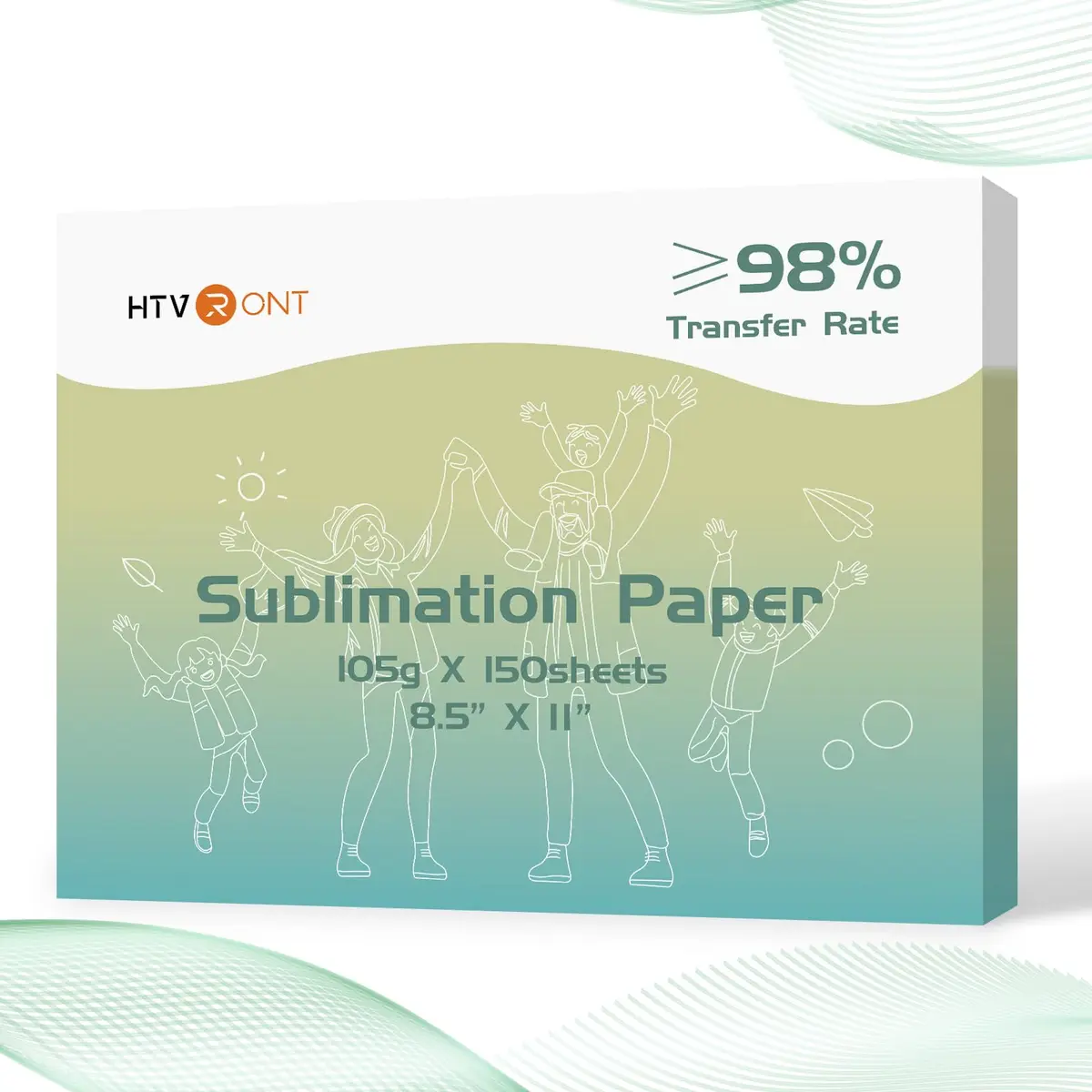 HTVRONT Sublimation Paper for T-Shirts & Mug 8.5x11 Inch | Vibrant Colors & Professional Results - main product image