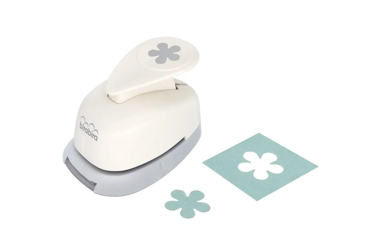 BiraBira Paper Punch Flower Shape 5/8" | Compact Craft Tool for Scrapbooking & Cards - main product image
