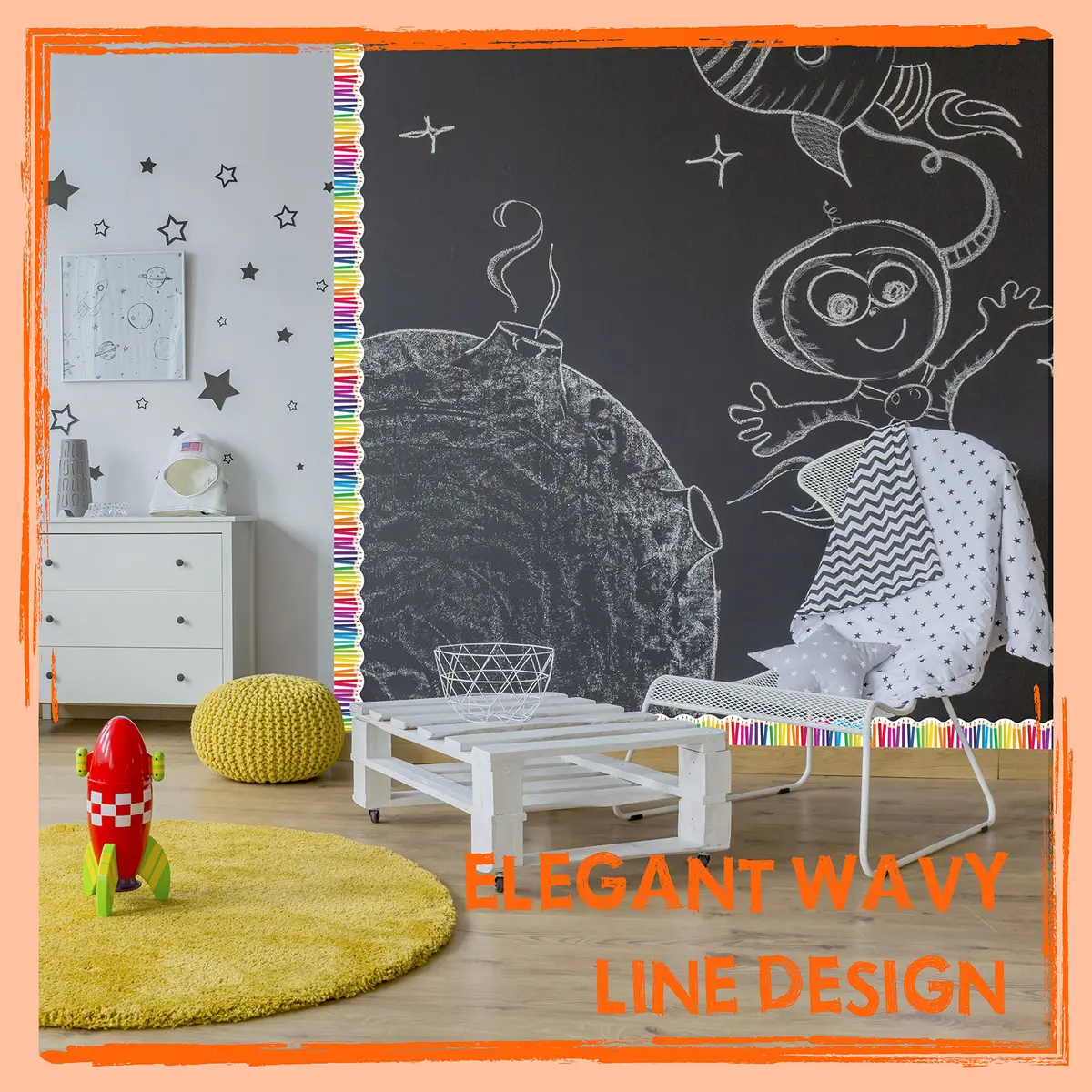 ERKE 60 Feet Bulletin Board Borders, Scalloped Rolled Border Trim with Pencil Patterns, 18.28 m (60 ft) | Classroom & Office Decor - view 3