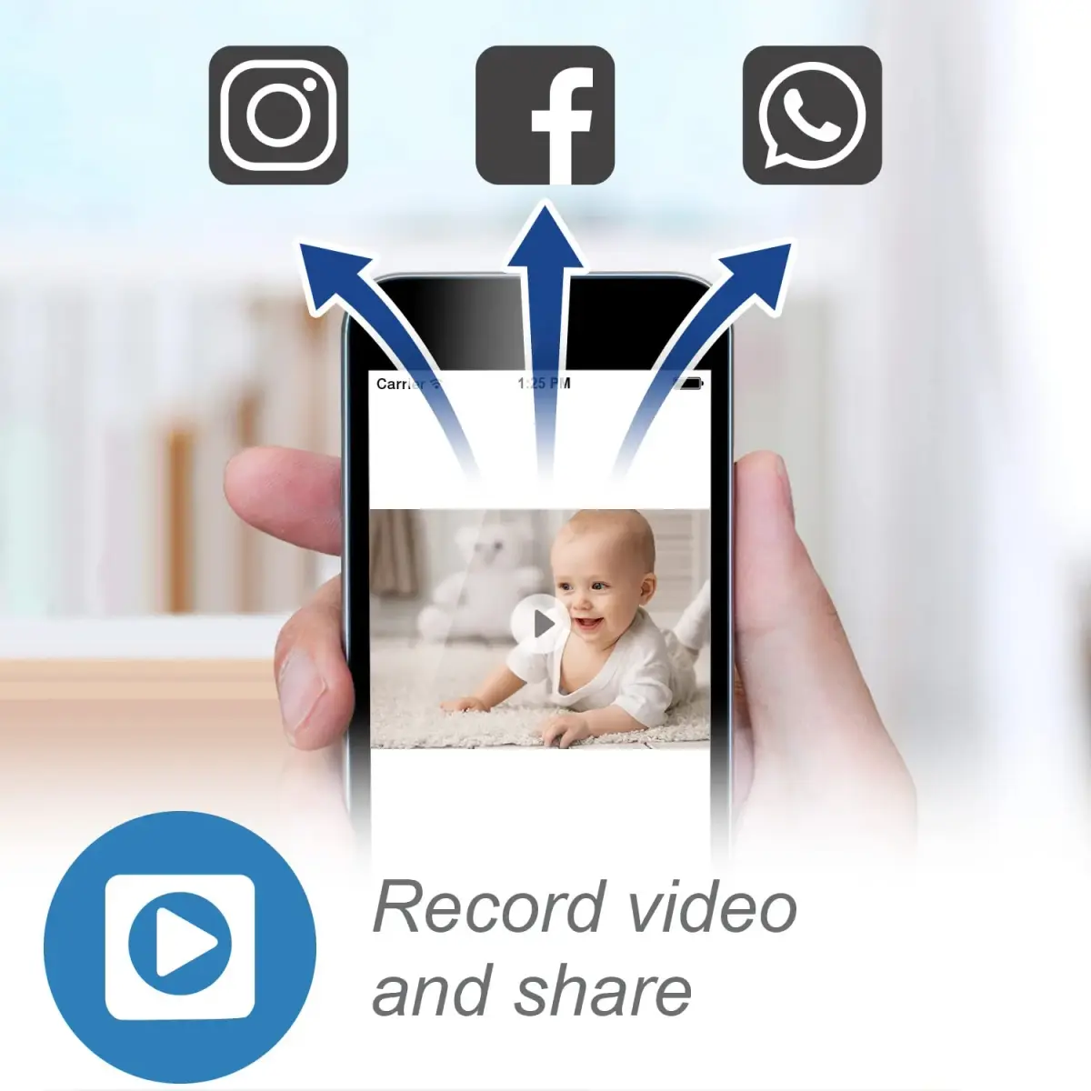 VTech RM7764-2HD Smart WiFi Baby Monitor with 2 Cameras, 1080p HD Video, 360° Pan & Tilt, 10x Zoom, 7" HD Parent Unit, 2 Cameras (2-Pack) - view 7
