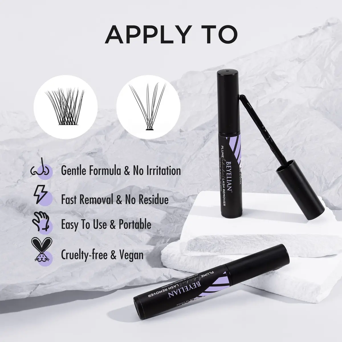BEYELIAN Lash Remover 5g | Gentle & Deep Clean for Eyelash Extensions - view 4
