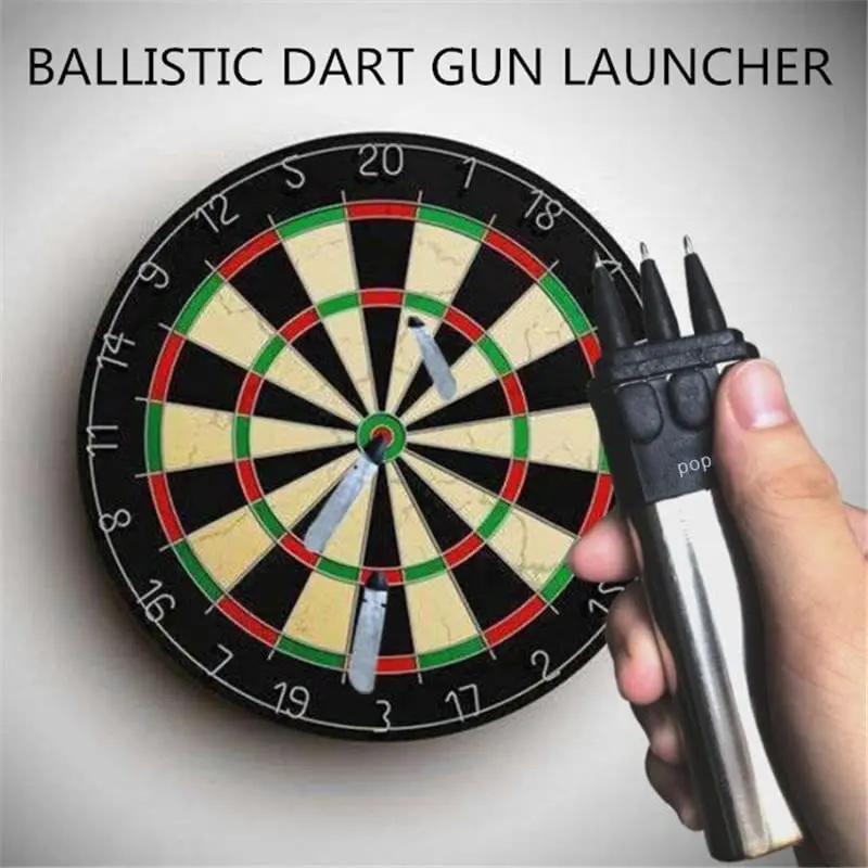 POPOTR Huge Power Toy Self Defensive Ballistic Dart Gun 5.3" x 1.4" x 1" | Solid Stainless Steel Dart Launcher - view 3