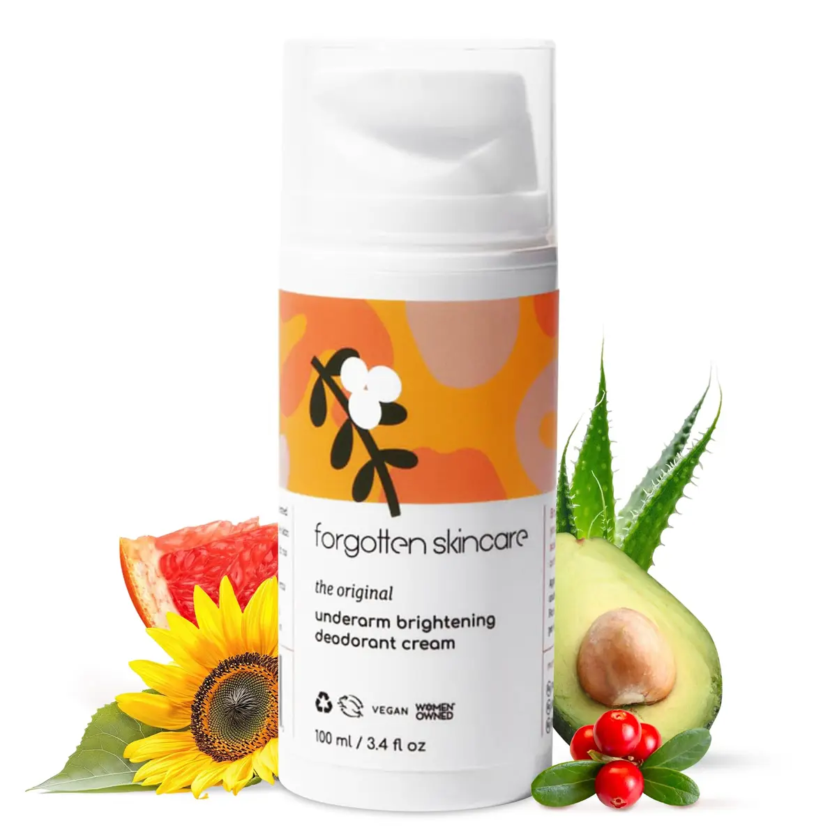 Forgotten Skincare Underarm Brightening Body Cream 100ml (3.4 Fl Oz) | Dark Underarm Treatment for Women & Men - main product image