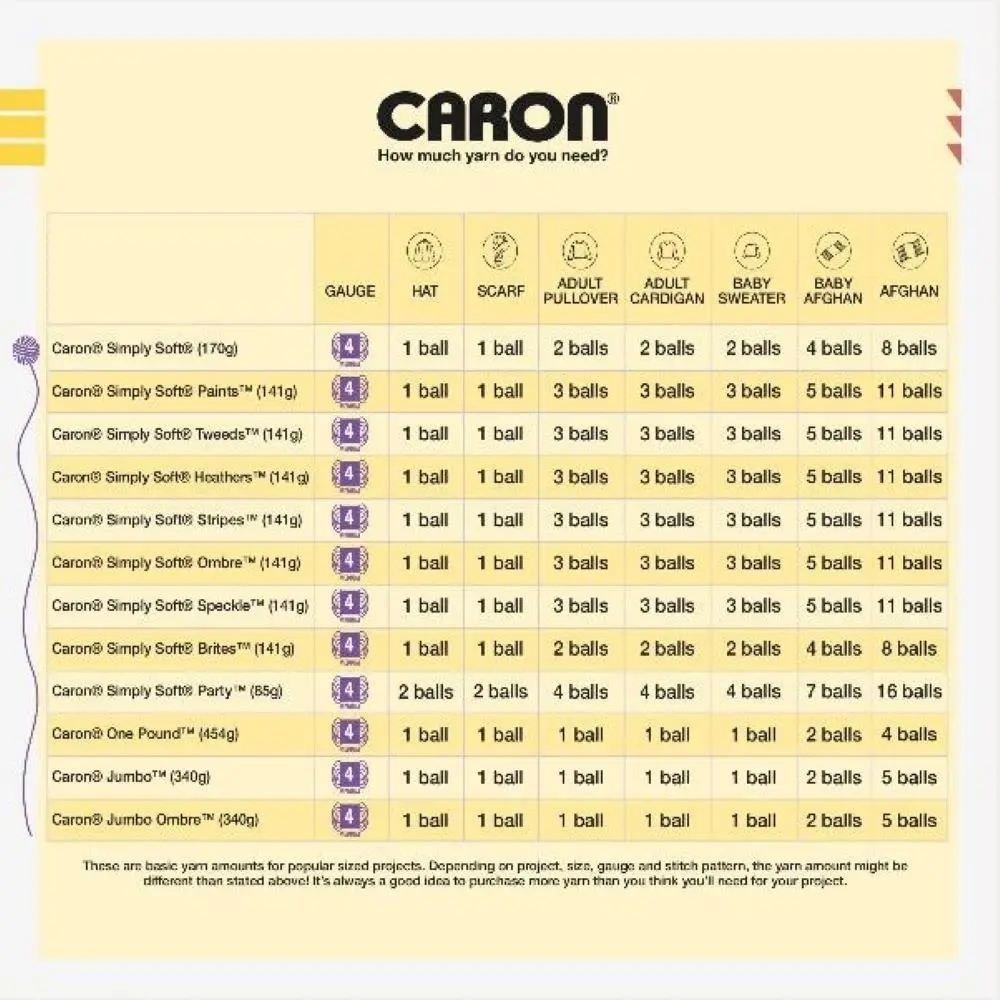Caron Simply Soft Party Acrylic Yarn 255 g (8.99 oz) 3-Pack | Sparkle Crochet & Knitting Yarn - view 9