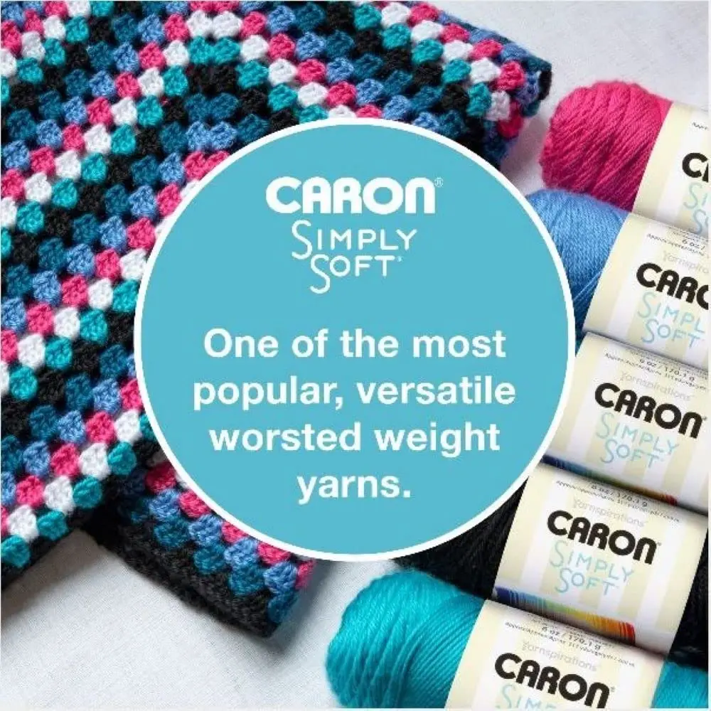 Caron Simply Soft Party Acrylic Yarn 255 g (8.99 oz) 3-Pack | Sparkle Crochet & Knitting Yarn - view 4