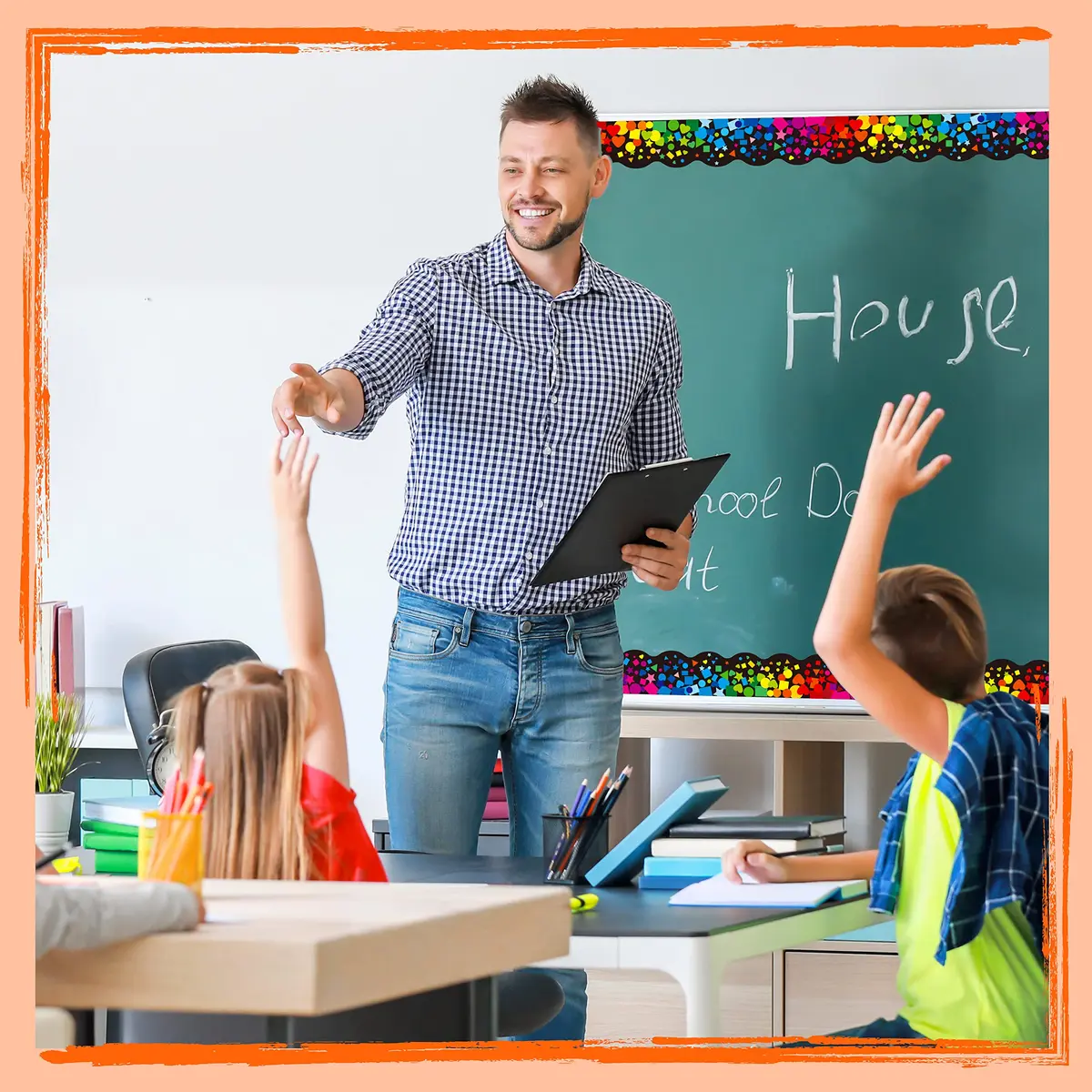 ERKE Scalloped Confetti Bulletin Board Borders 60 ft (18.3 m) | Classroom & Office Decor - view 6