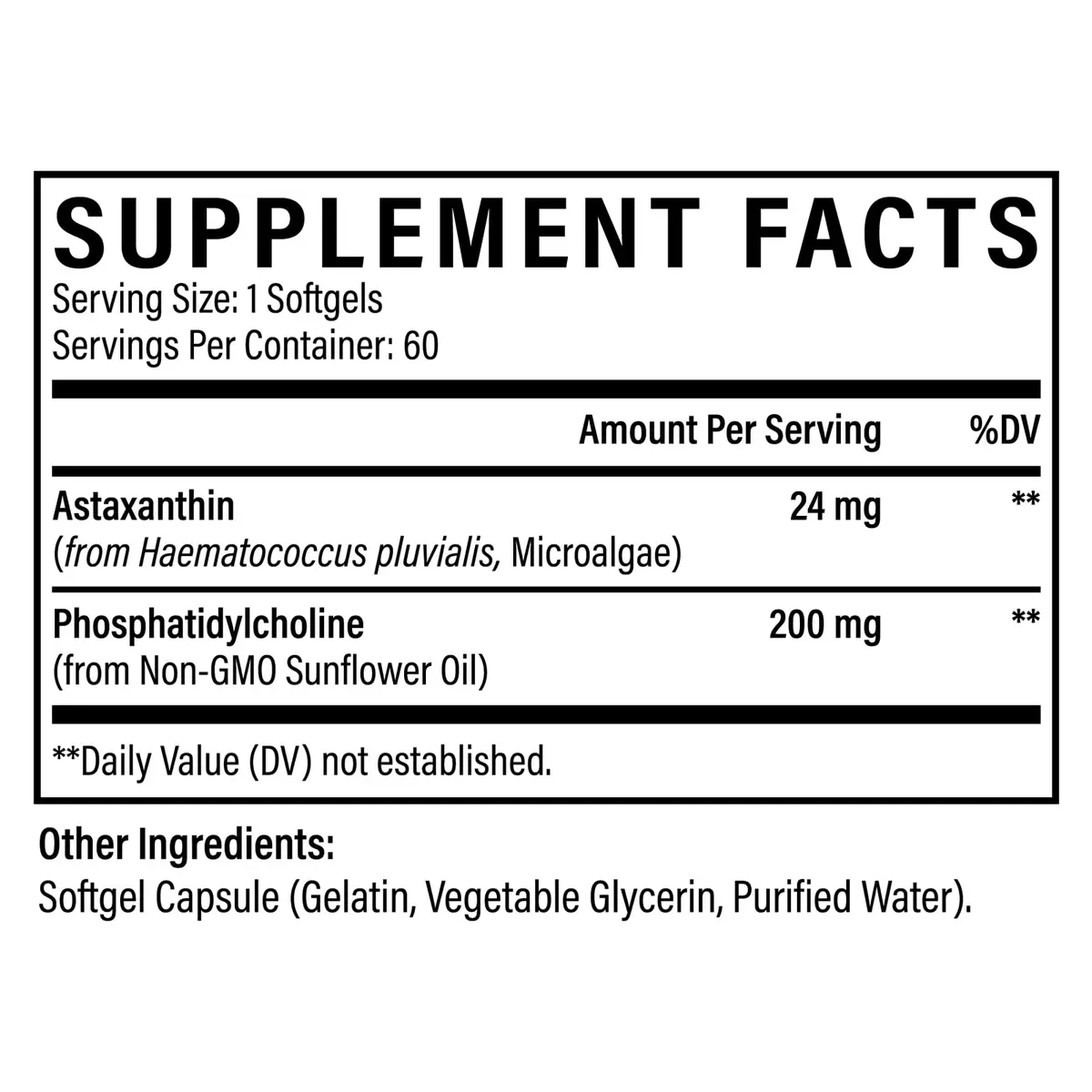 Osasuna Liposomal Astaxanthin Supplement 24 MG | Maximum Absorption, Antioxidant, Non-GMO & Gluten-Free (60 Softgels) - view 6