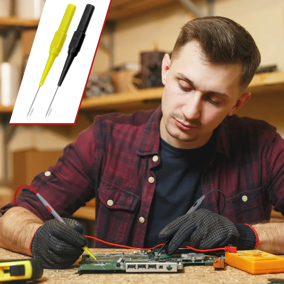 OIIKI 10Pcs 0.7mm Test Probe Pins | Non-Destructive Insulation Piercing Needle Testers - view 6