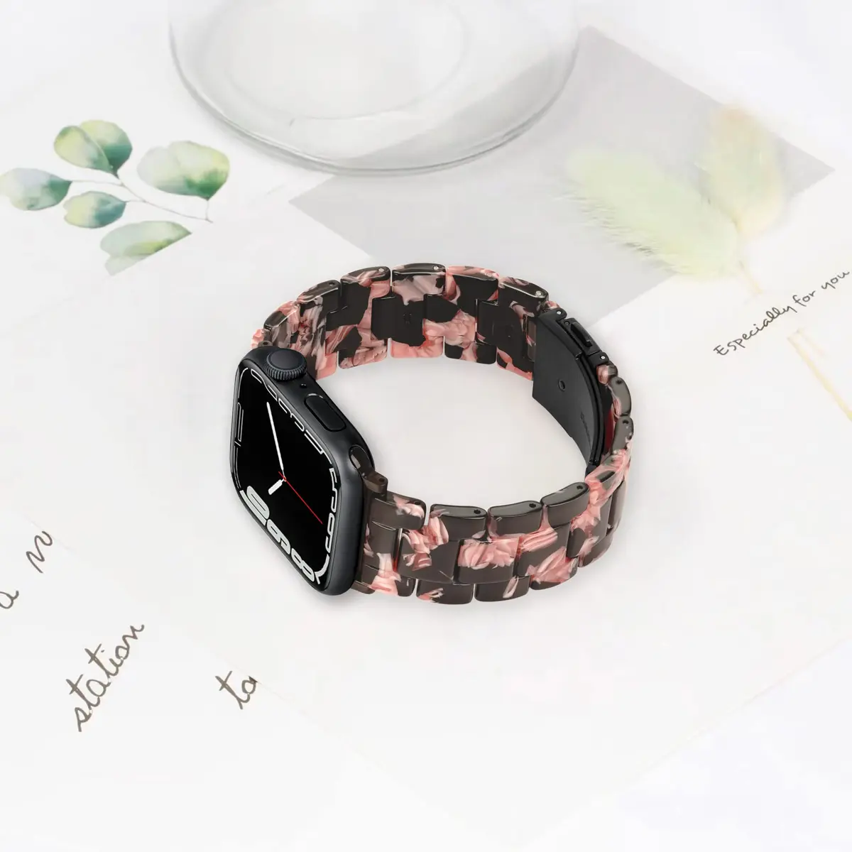 Vamyzji Compatible with Apple Watch Band 42mm Series 10 | Waterproof Resin Strap for Women Men (38mm/40mm/41mm/42mm) - view 5