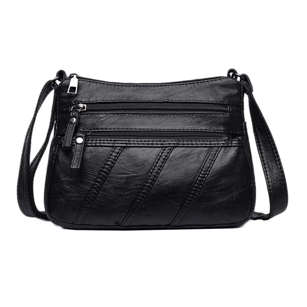 wuxingmeili Black Handbag A22789 | Waterproof PU Leather Crossbody Bag for Women - main product image