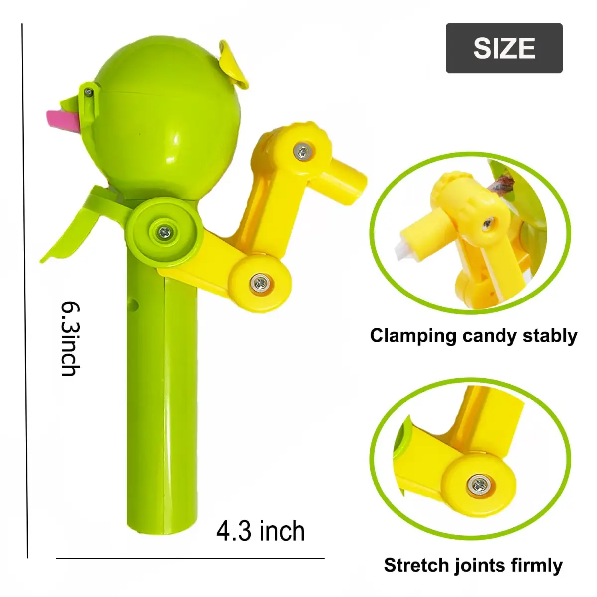 HDLNKAK Robot Lollipop Holder 4 Count (Pack of 1) | BPA-Free Toy for Kids Over 3 - view 4