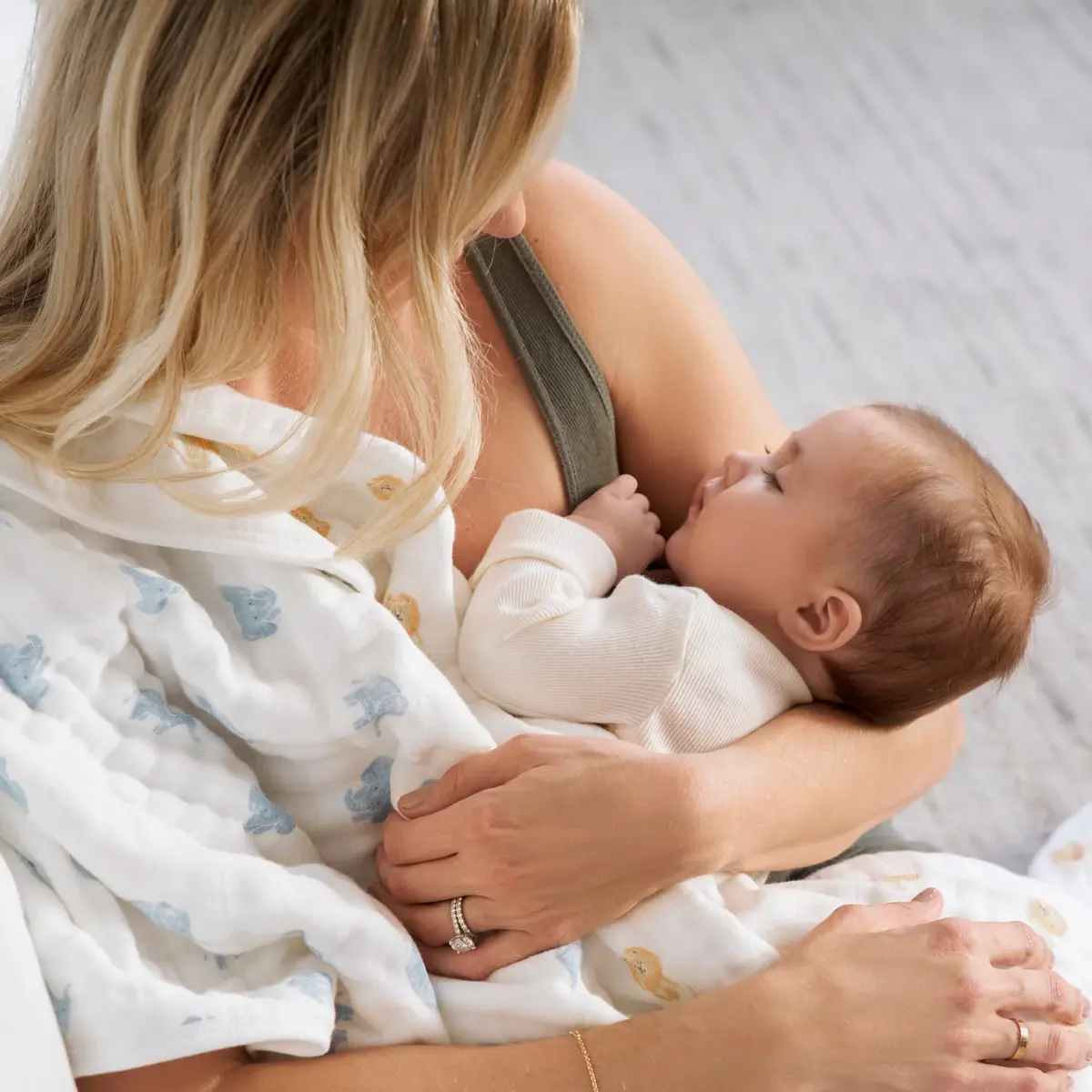 aden + anais Organic Cotton Muslin Baby Blanket 47x47 in Animal Kingdom | Soft, Breathable & Eco-Friendly - view 4