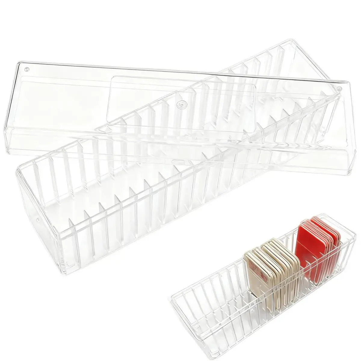 Ettonsun Transparent Coin Slab Storage Box for NGC PCGS PCCB Graded Coin Case | Holds 20 Slabs - main product image